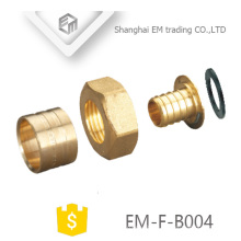 EM-F-B004 A set Brass Sliding Sleeve Pex Nipple and nut pipe fitting